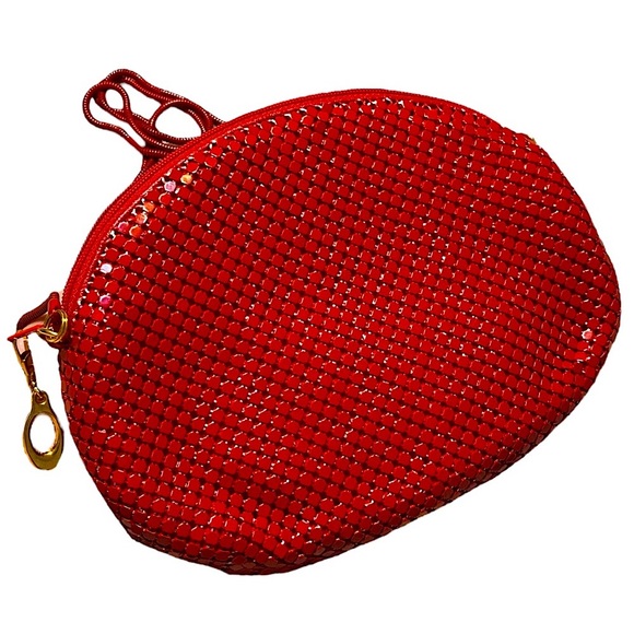 Vintage 70s Exotic Red Mesh Evening Bag - Picture 6 of 9